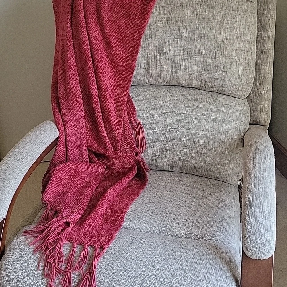 Pottery Barn Chenille Fringed Throw